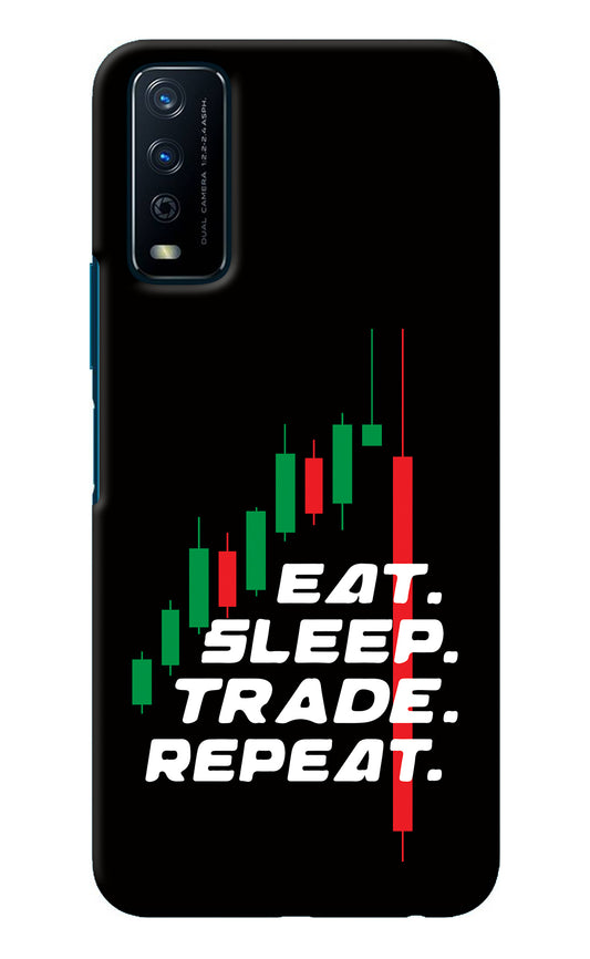 Eat Sleep Trade Repeat Vivo Y12s Back Cover