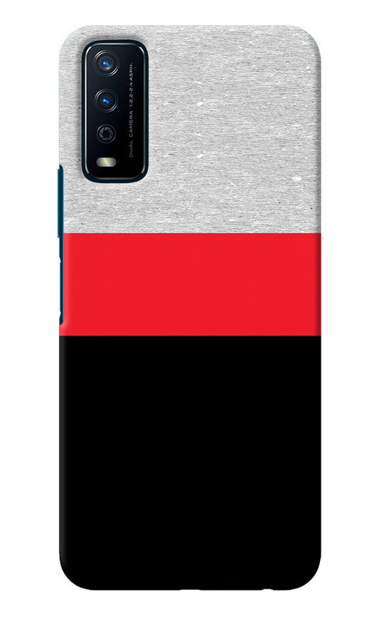 Tri Color Pattern Vivo Y12s Back Cover