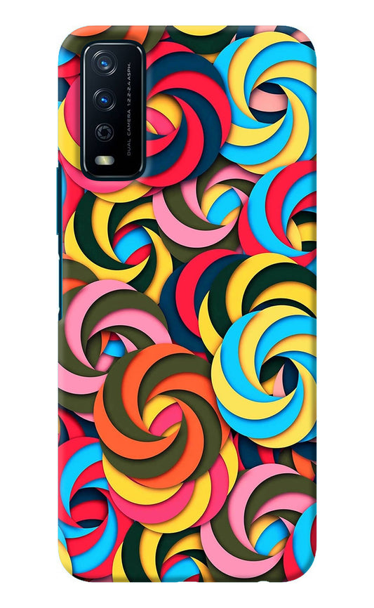 Spiral Pattern Vivo Y12s Back Cover