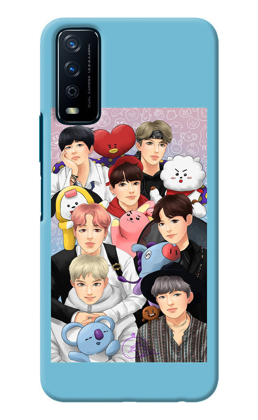 BTS with animals Vivo Y12s Back Cover