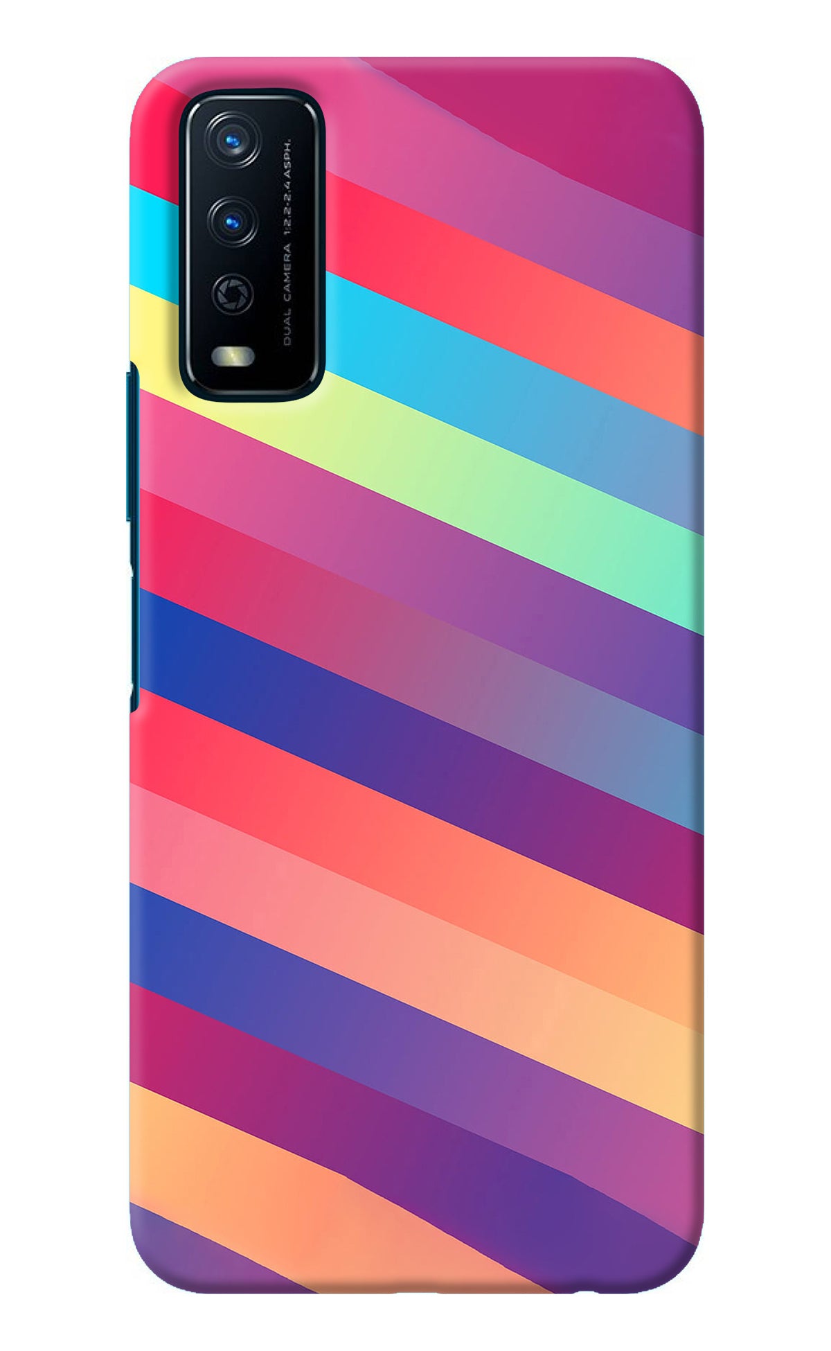 Stripes color Vivo Y12s Back Cover