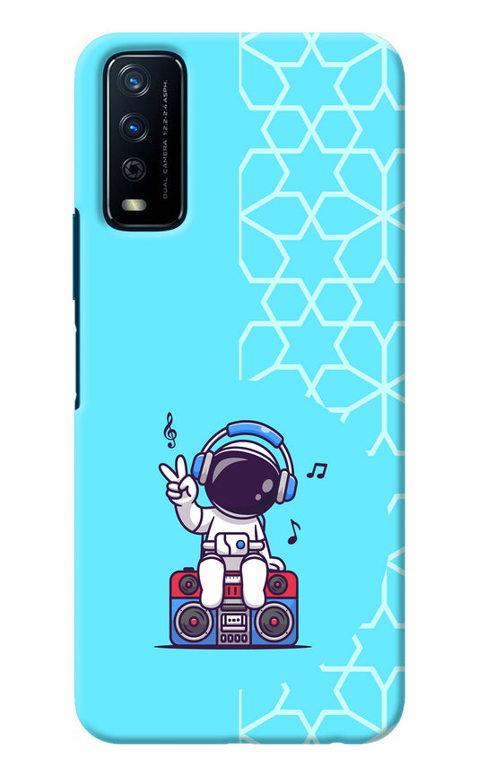 Cute Astronaut Chilling Vivo Y12s Back Cover