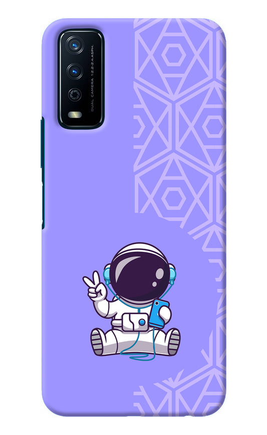 Cute Astronaut Chilling Vivo Y12s Back Cover