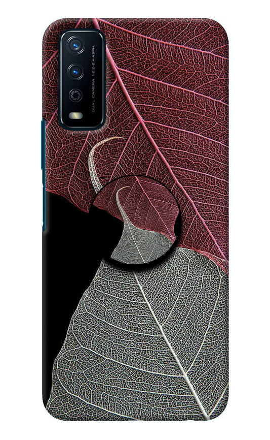 Leaf Pattern Vivo Y12s Pop Case