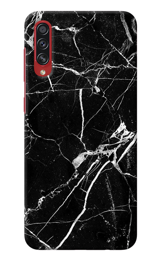 Black Marble Pattern Samsung A70s Back Cover