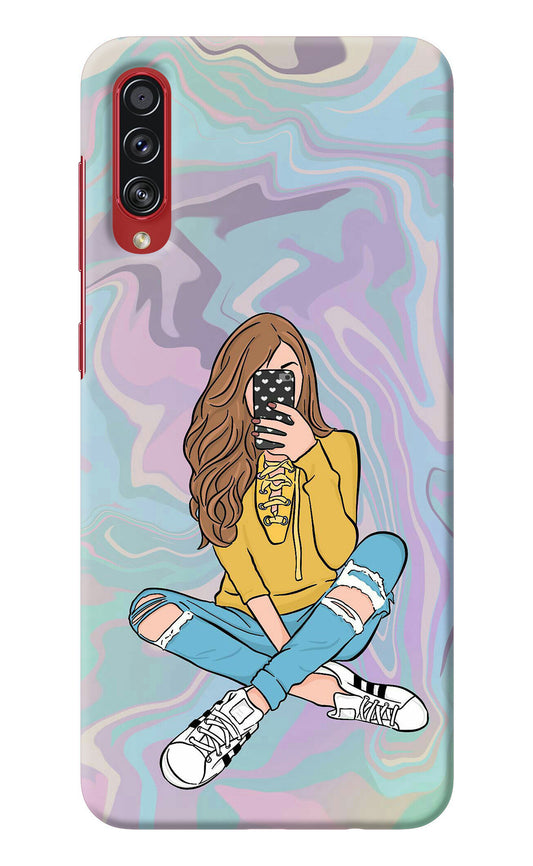 Selfie Girl Samsung A70s Back Cover