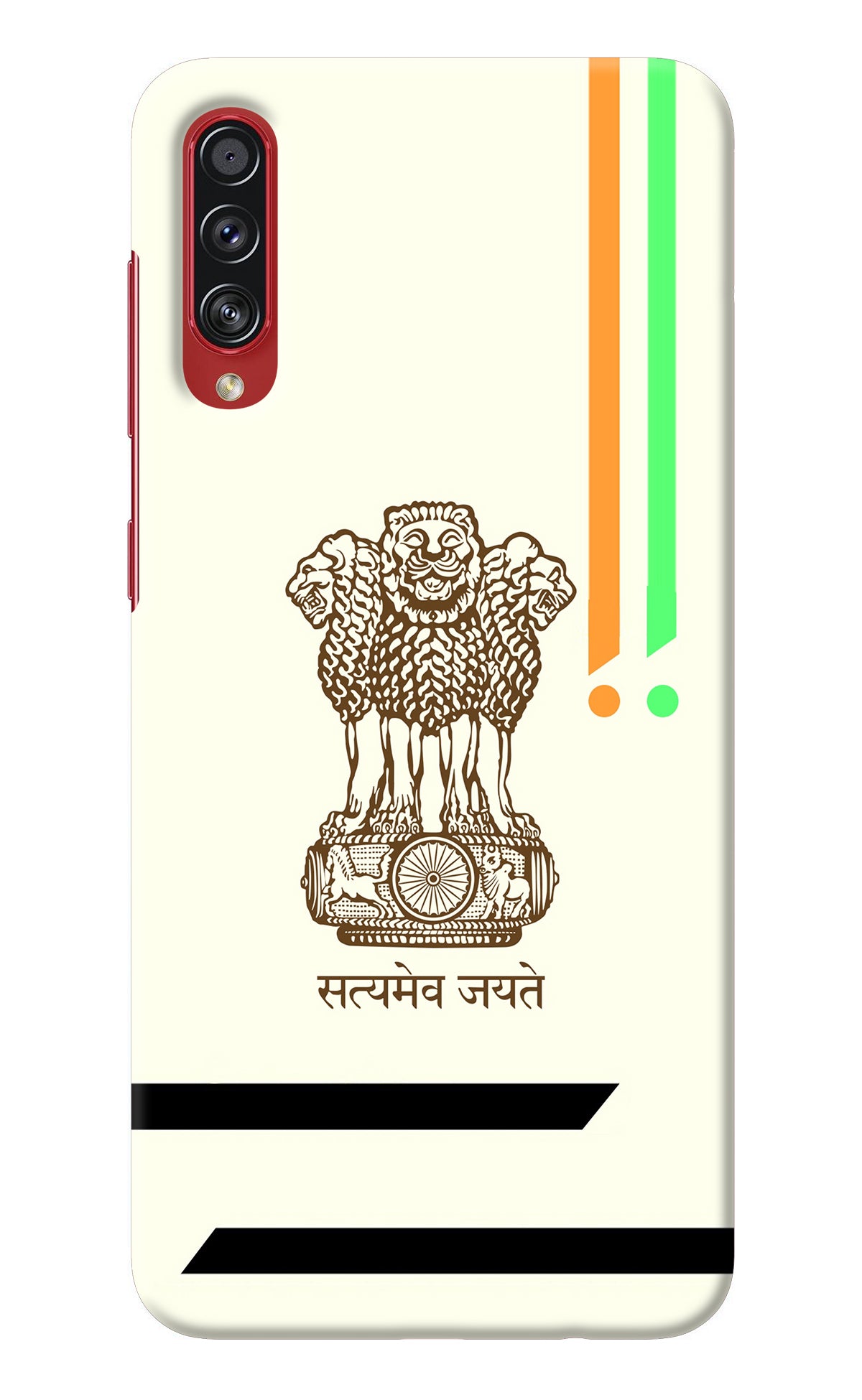 Satyamev Jayate Brown Logo Samsung A70s Back Cover