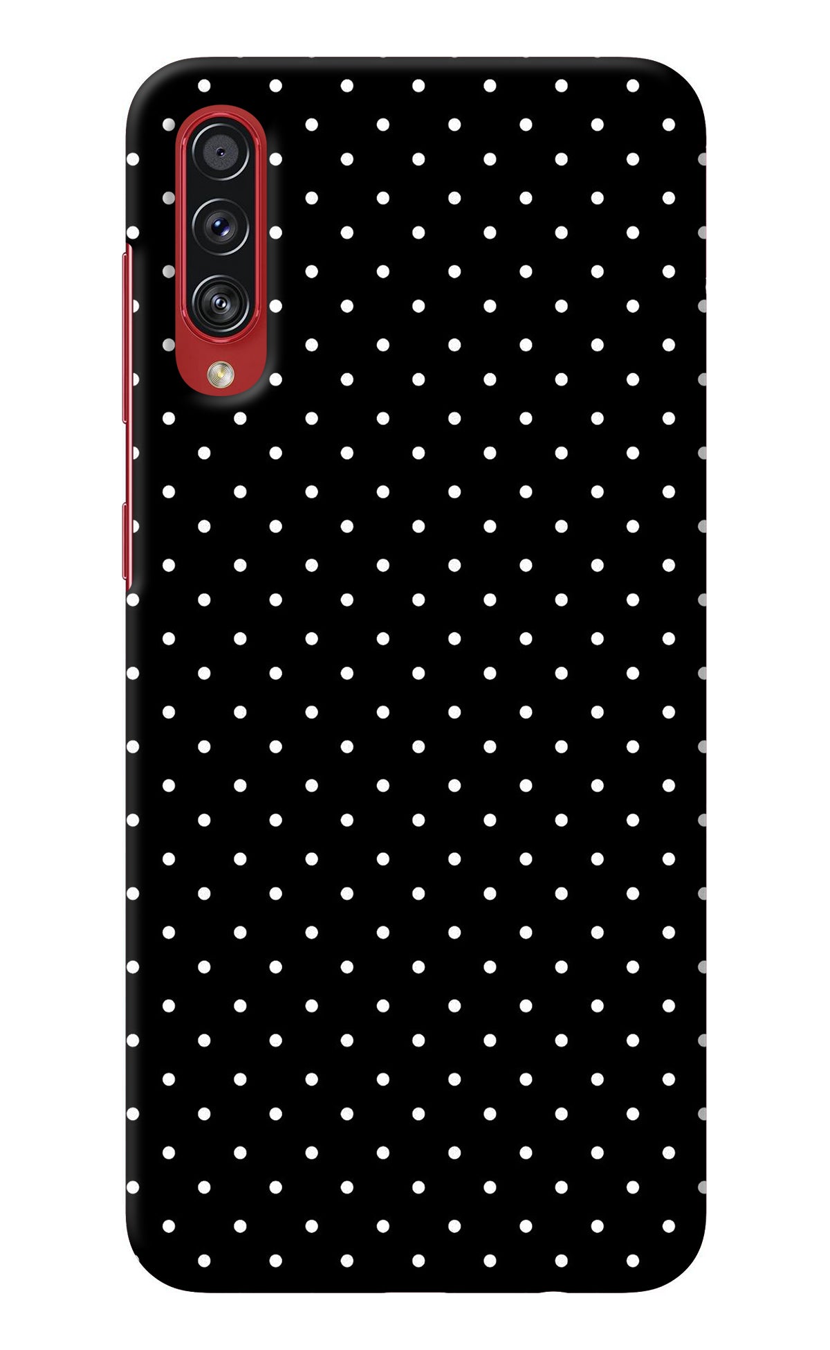 White Dots Samsung A70s Back Cover