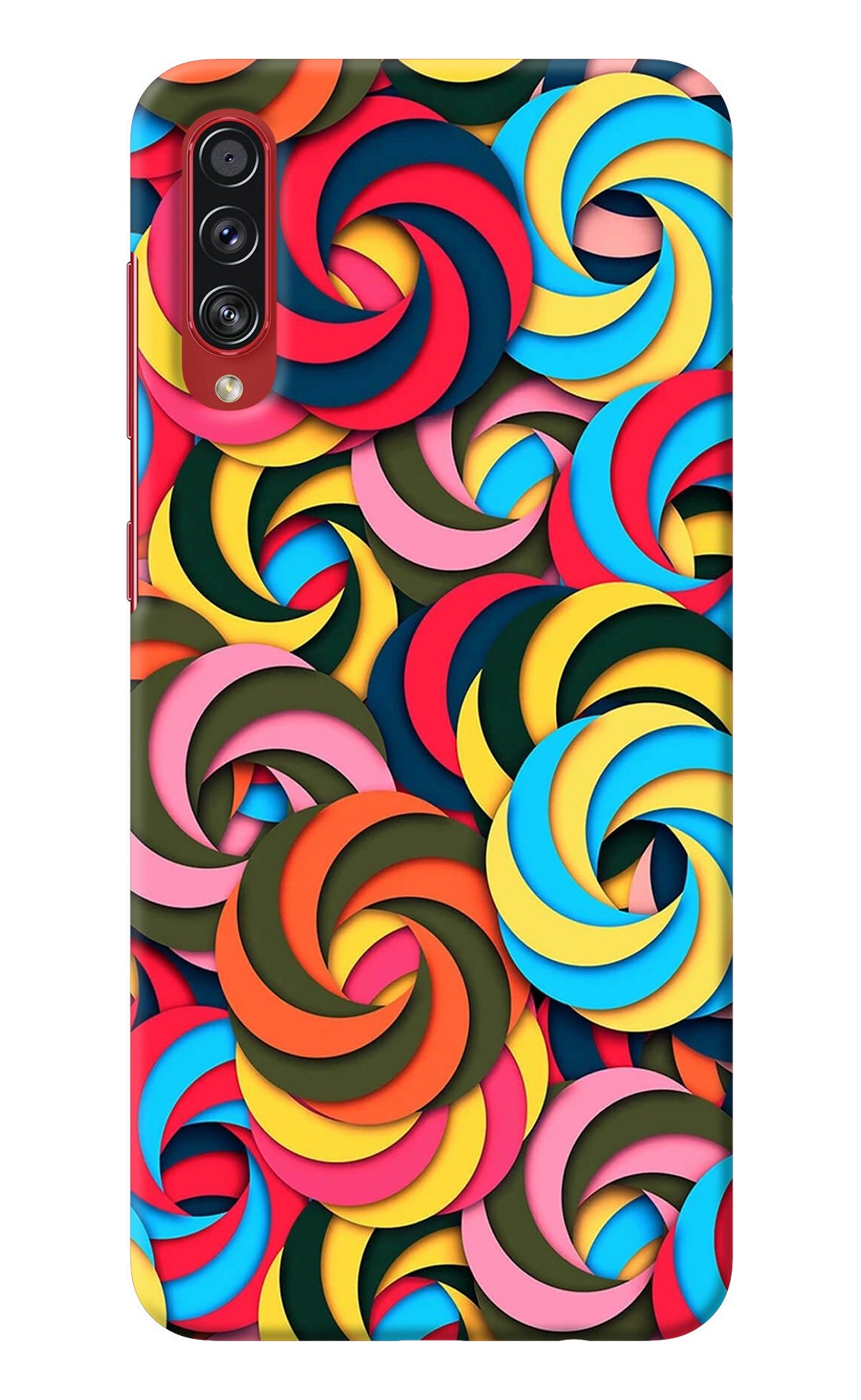 Spiral Pattern Samsung A70s Back Cover