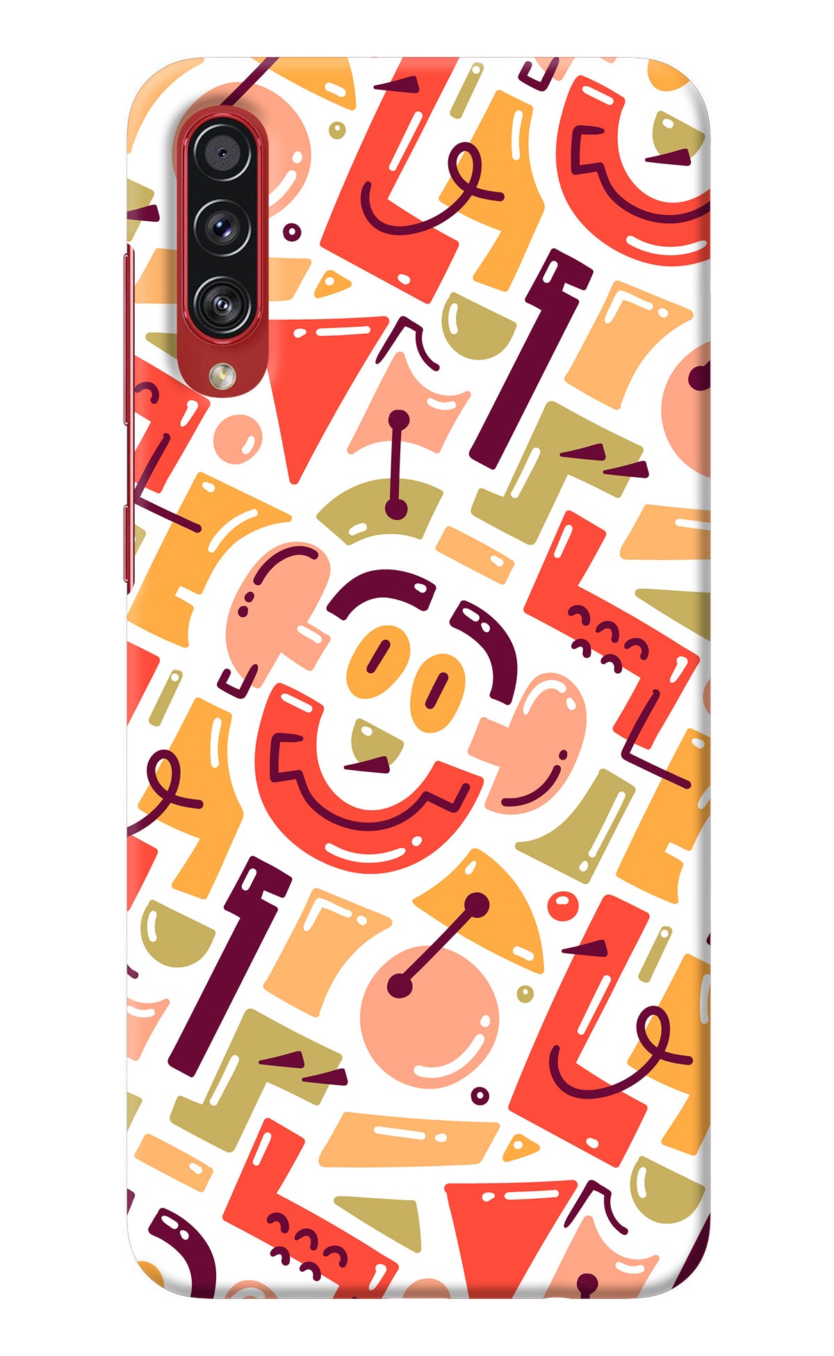 Doodle Pattern Samsung A70s Back Cover