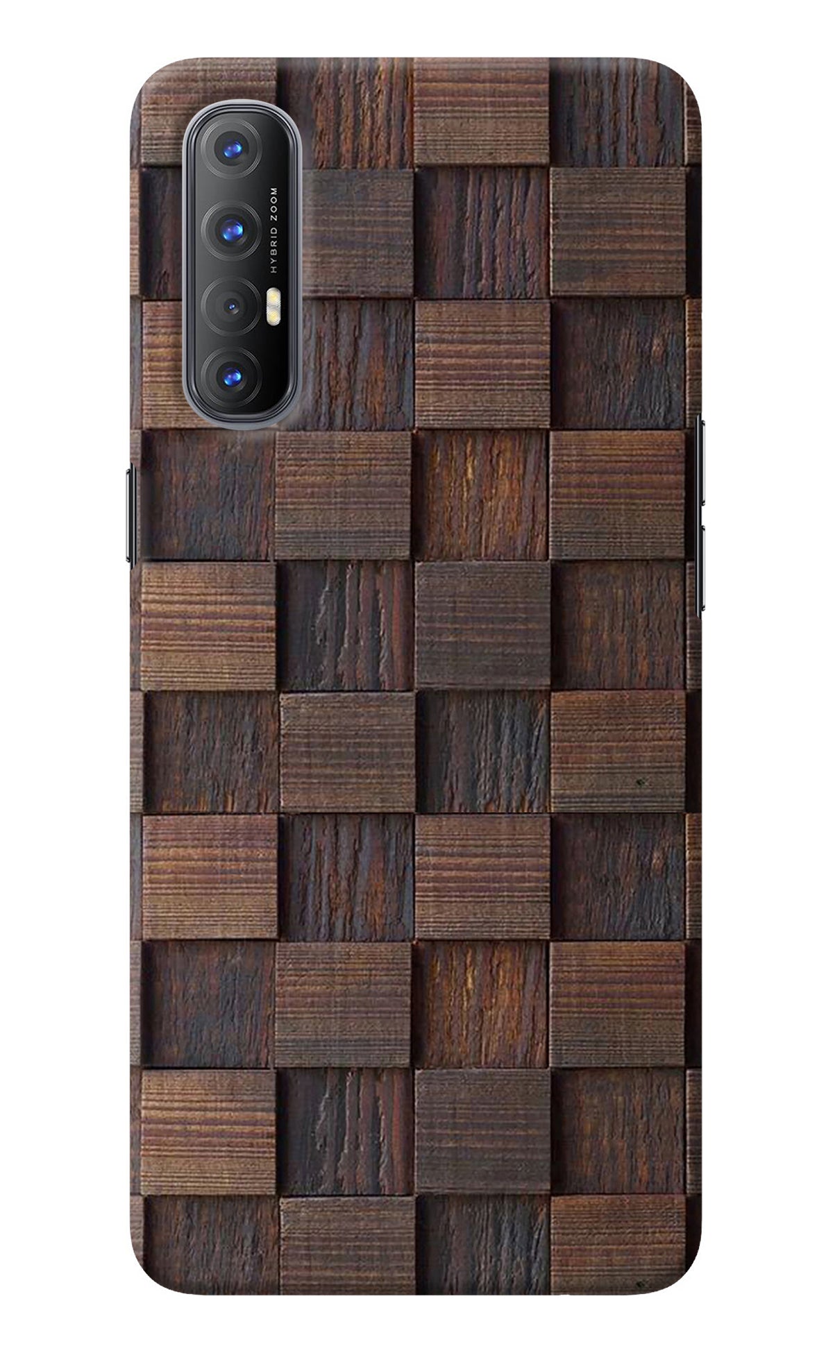 Wooden Cube Design Oppo Reno3 Pro Back Cover