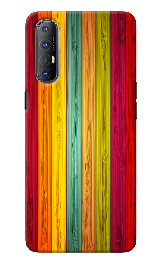 Multicolor Wooden Oppo Reno3 Pro Back Cover