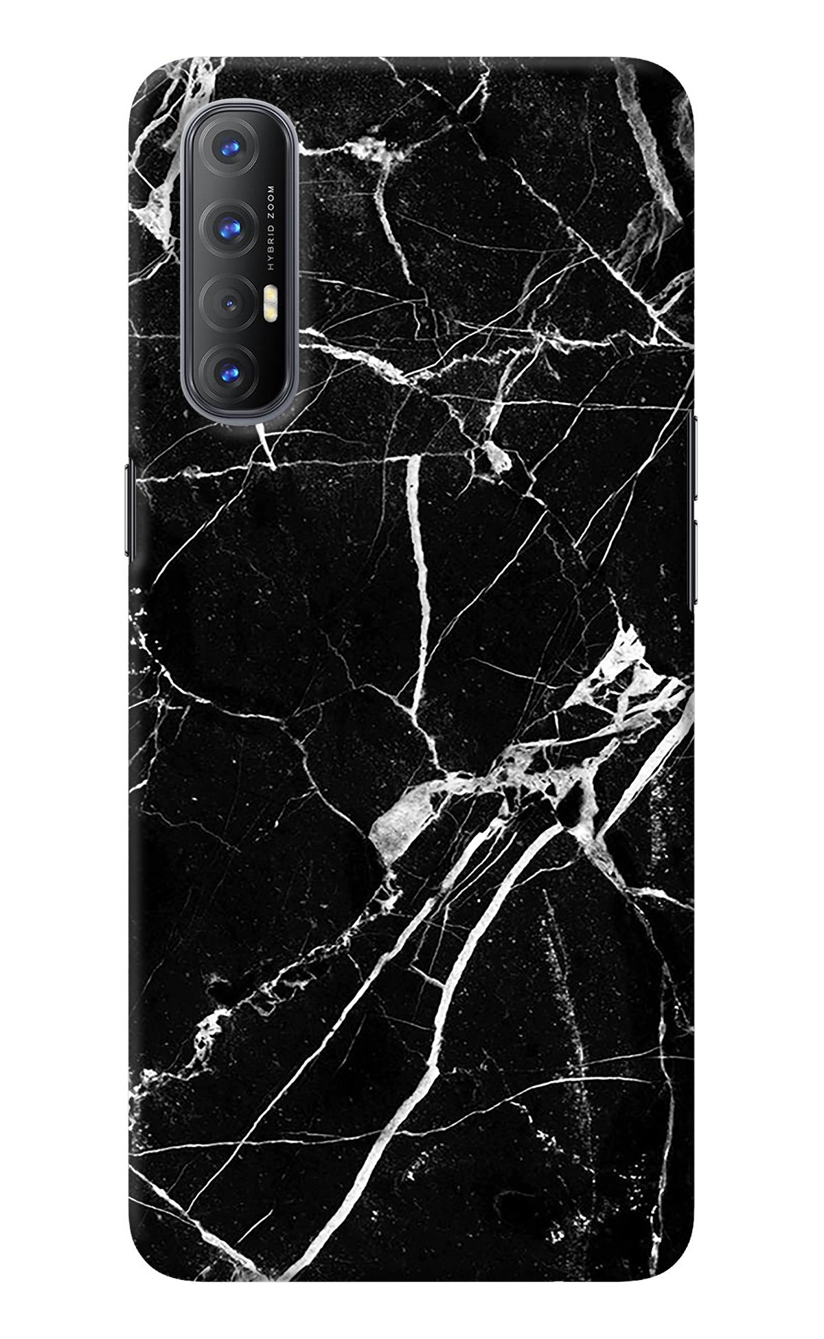 Black Marble Pattern Oppo Reno3 Pro Back Cover