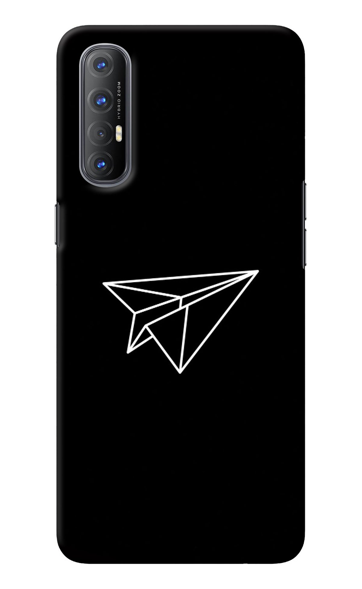 Paper Plane White Oppo Reno3 Pro Back Cover