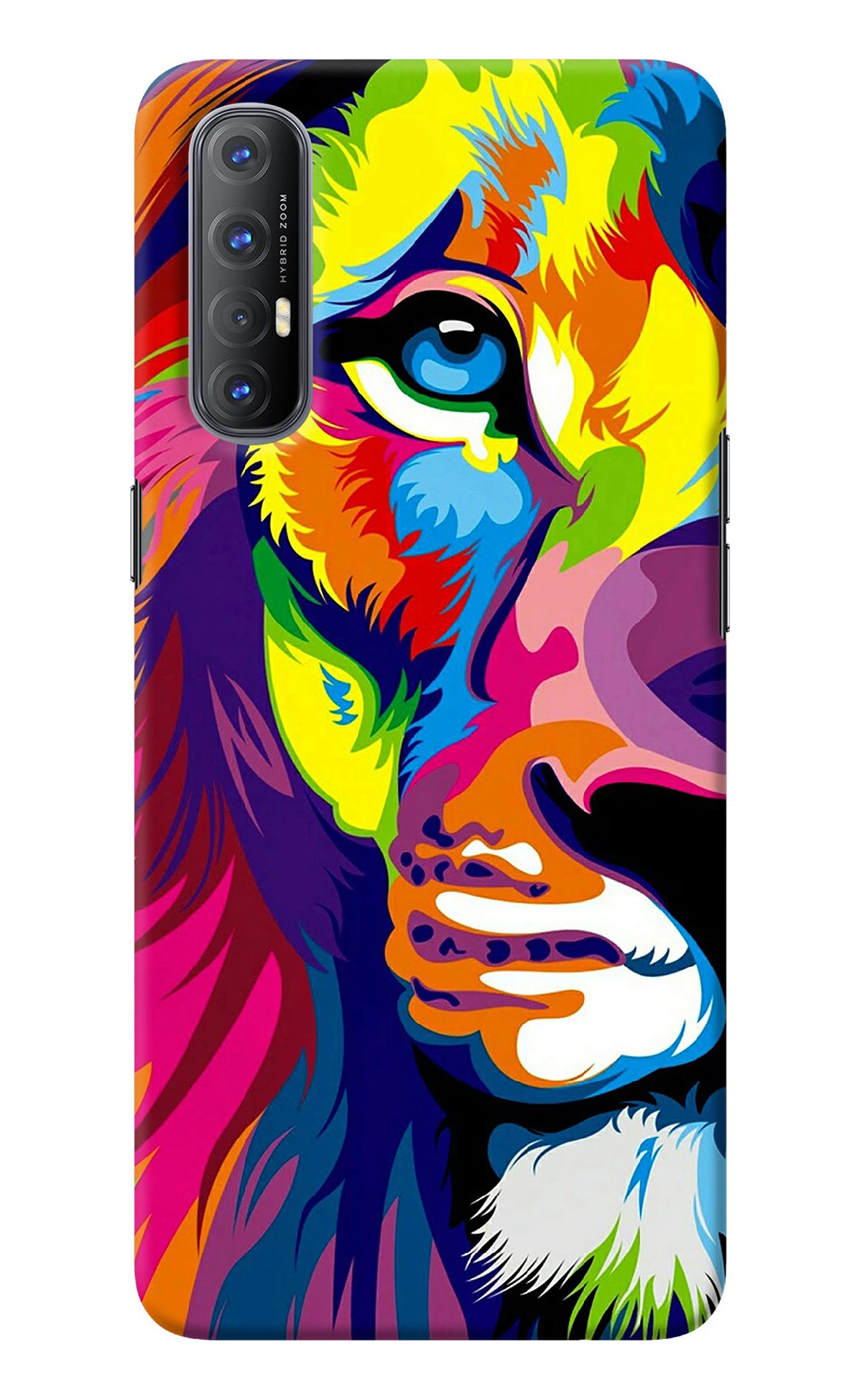 Lion Half Face Oppo Reno3 Pro Back Cover