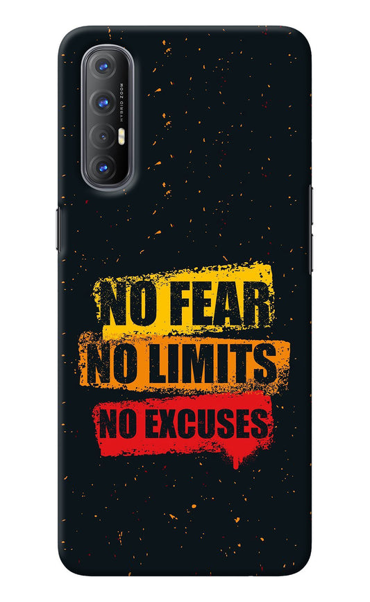 No Fear No Limits No Excuse Oppo Reno3 Pro Back Cover