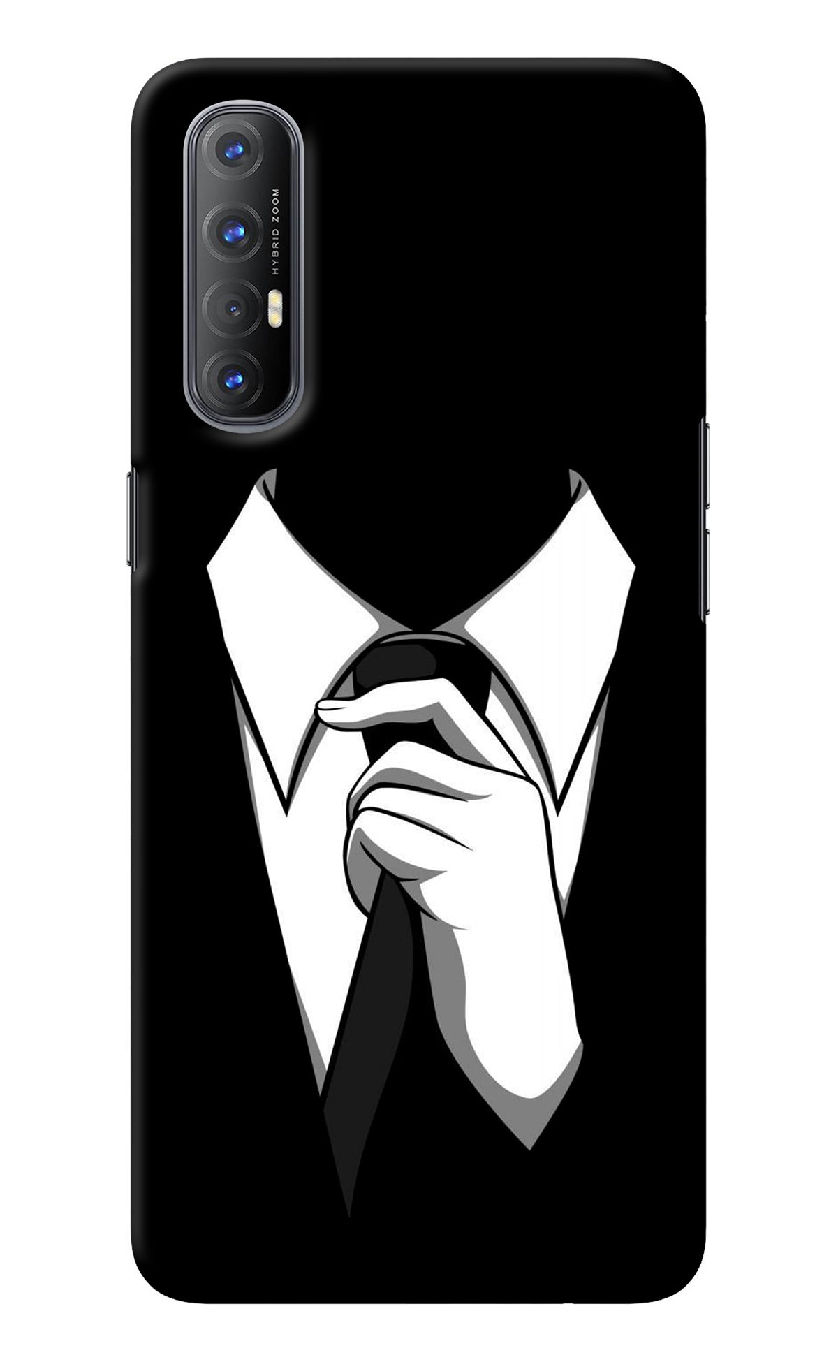 Black Tie Oppo Reno3 Pro Back Cover