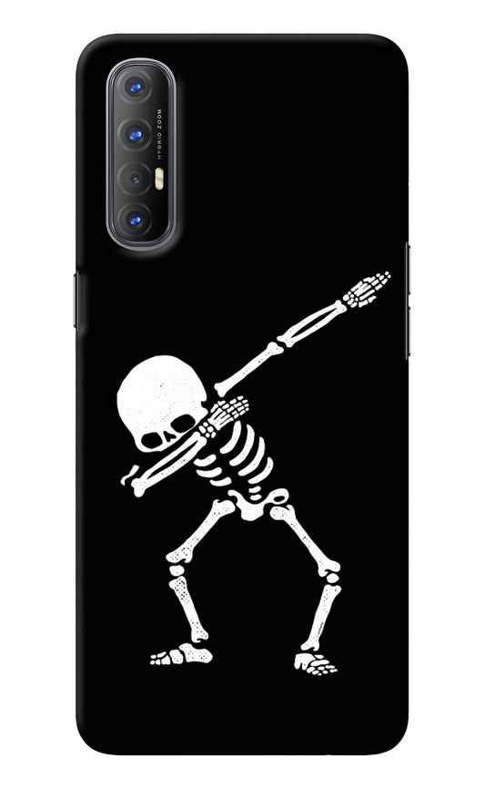 Dabbing Skeleton Art Oppo Reno3 Pro Back Cover