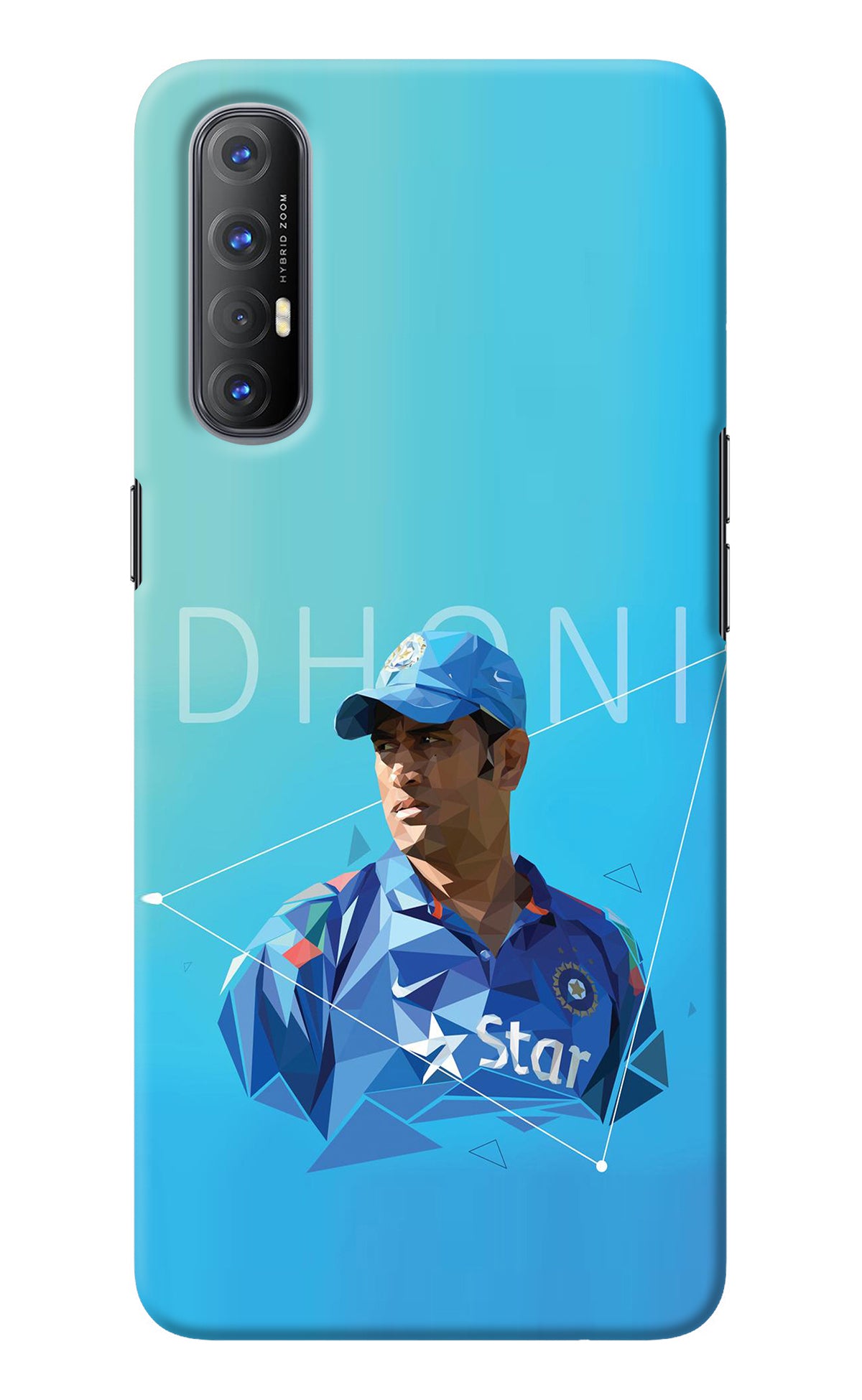 Dhoni Artwork Oppo Reno3 Pro Back Cover