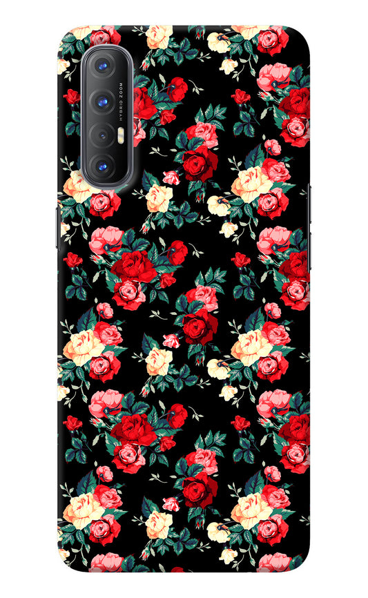 Rose Pattern Oppo Reno3 Pro Back Cover