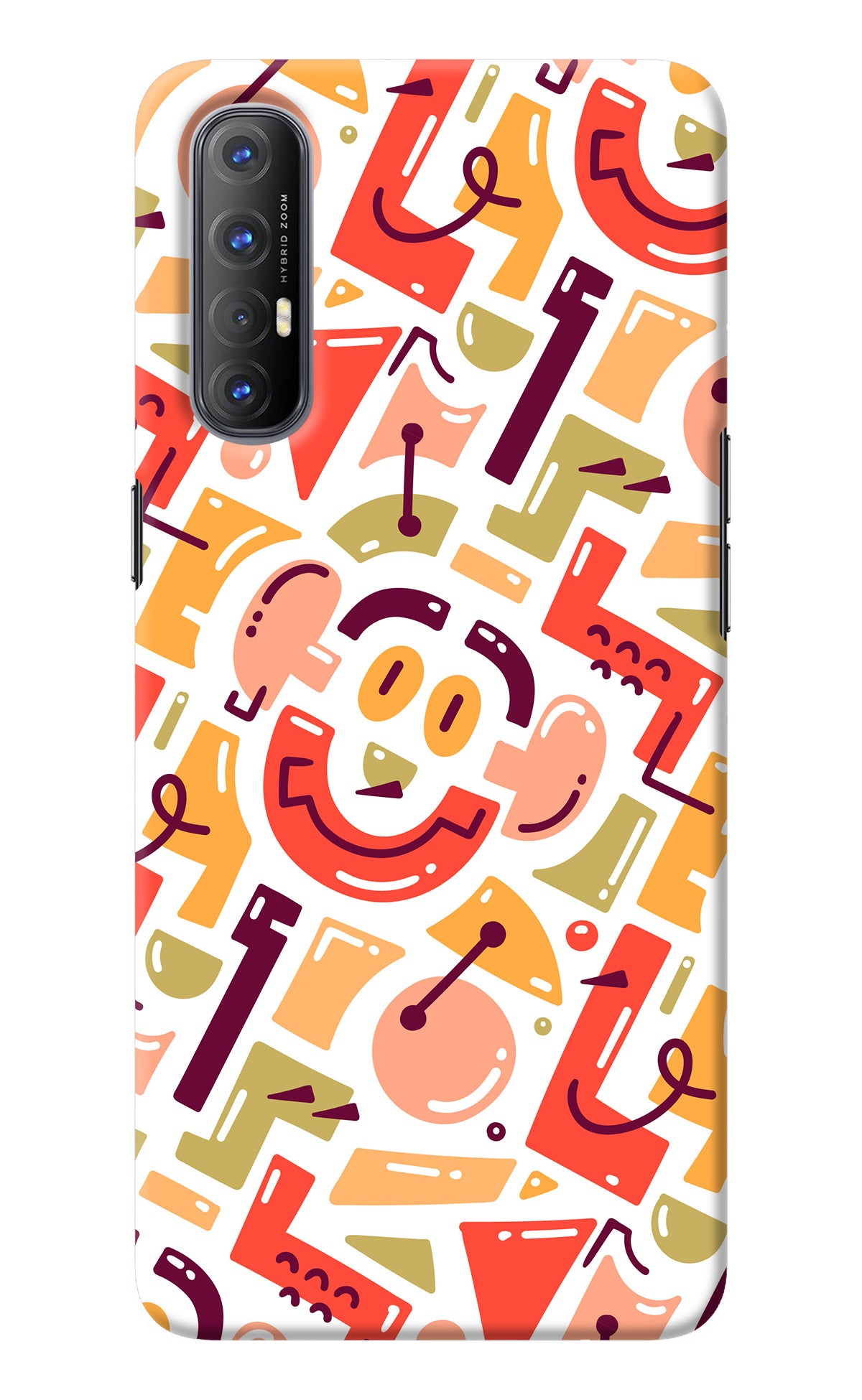 Doodle Pattern Oppo Reno3 Pro Back Cover