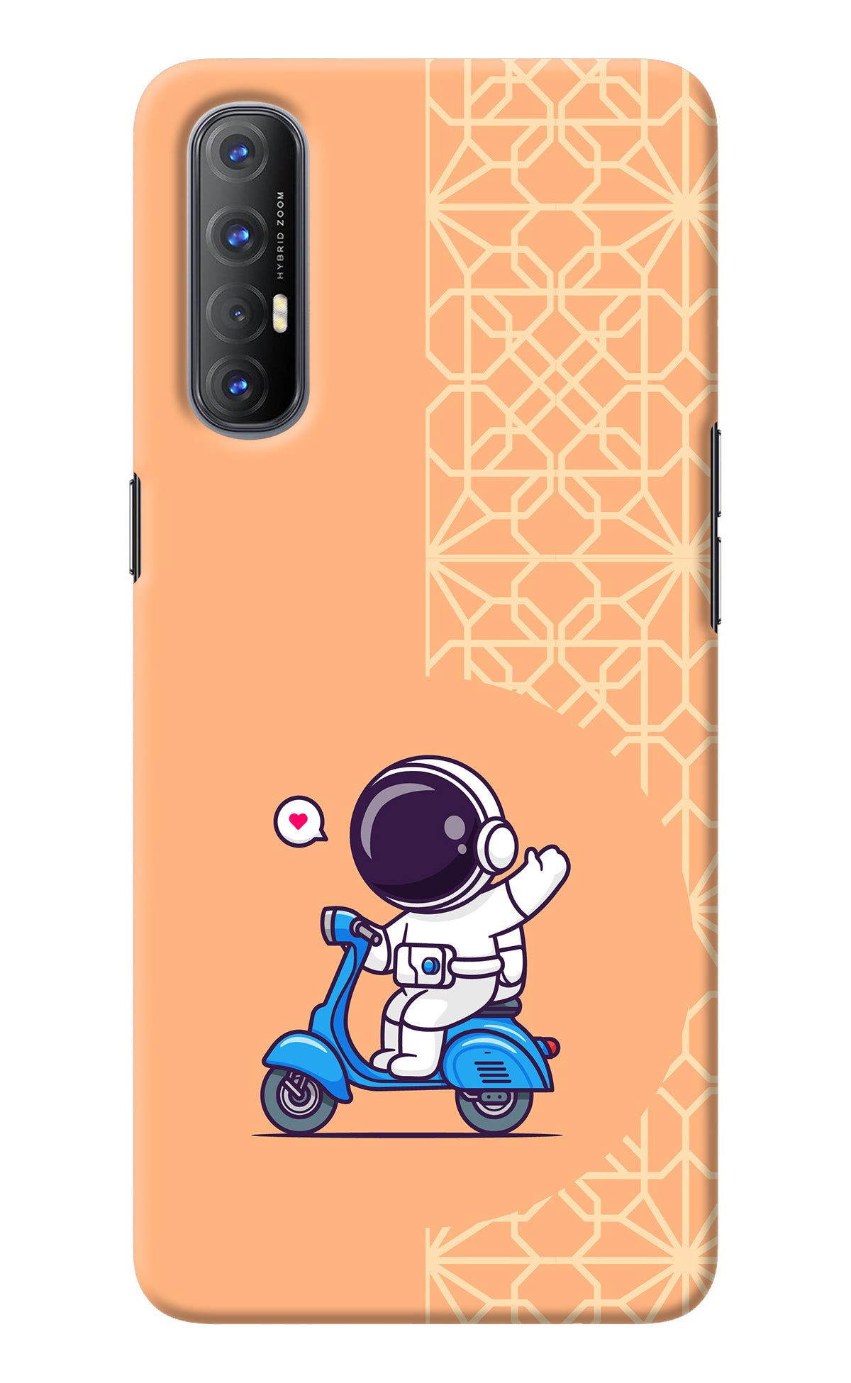 Cute Astronaut Riding Oppo Reno3 Pro Back Cover