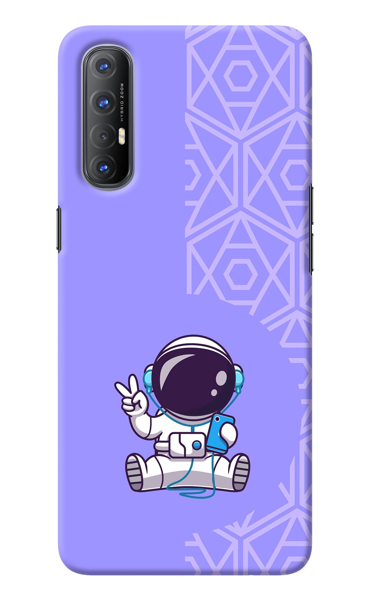 Cute Astronaut Chilling Oppo Reno3 Pro Back Cover