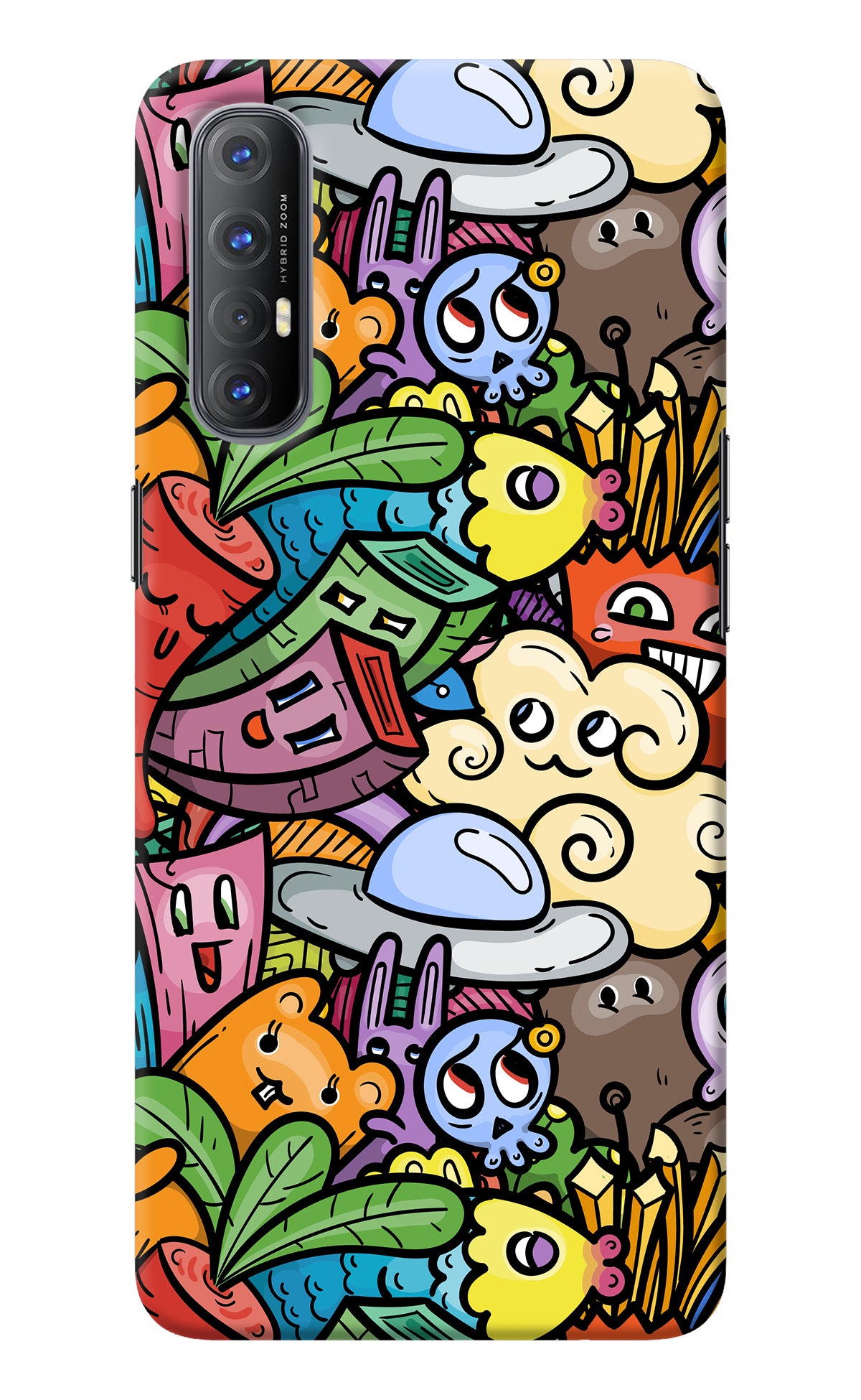 Veggie Doodle Oppo Reno3 Pro Back Cover