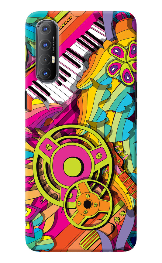 Music Doodle Oppo Reno3 Pro Back Cover