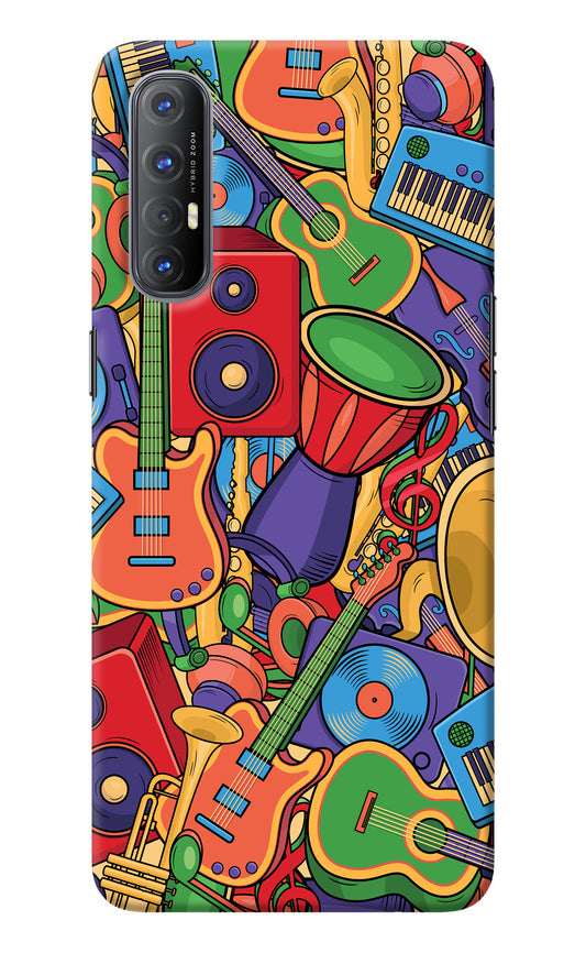 Music Instrument Doodle Oppo Reno3 Pro Back Cover