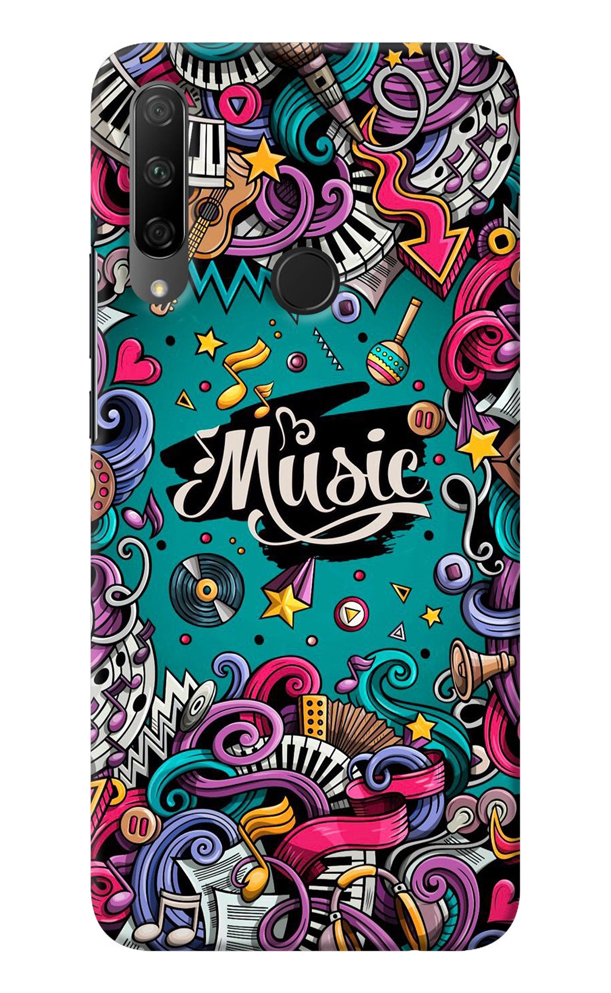 Music Graffiti Honor 9X Back Cover