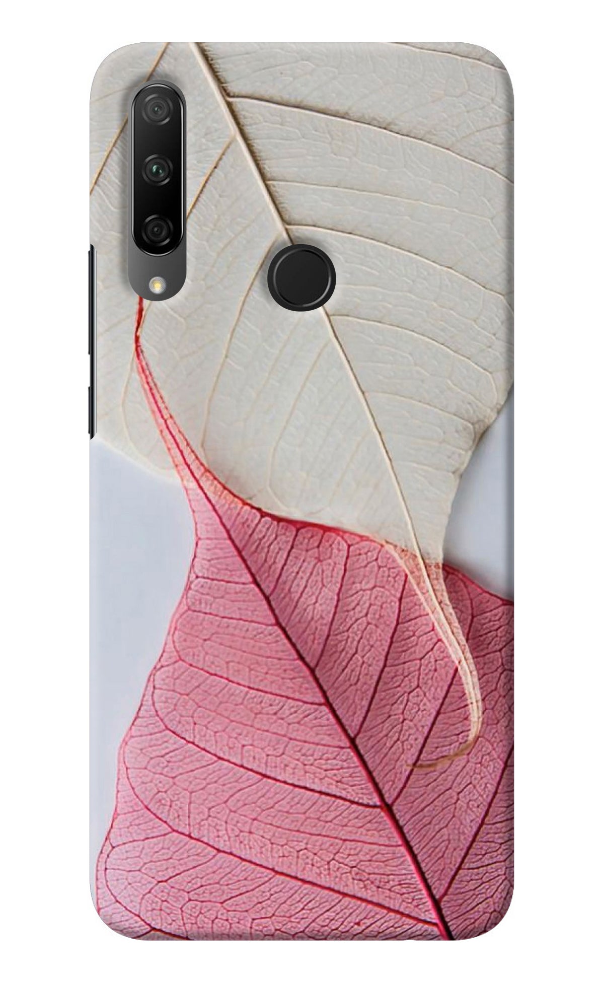 White Pink Leaf Honor 9X Back Cover