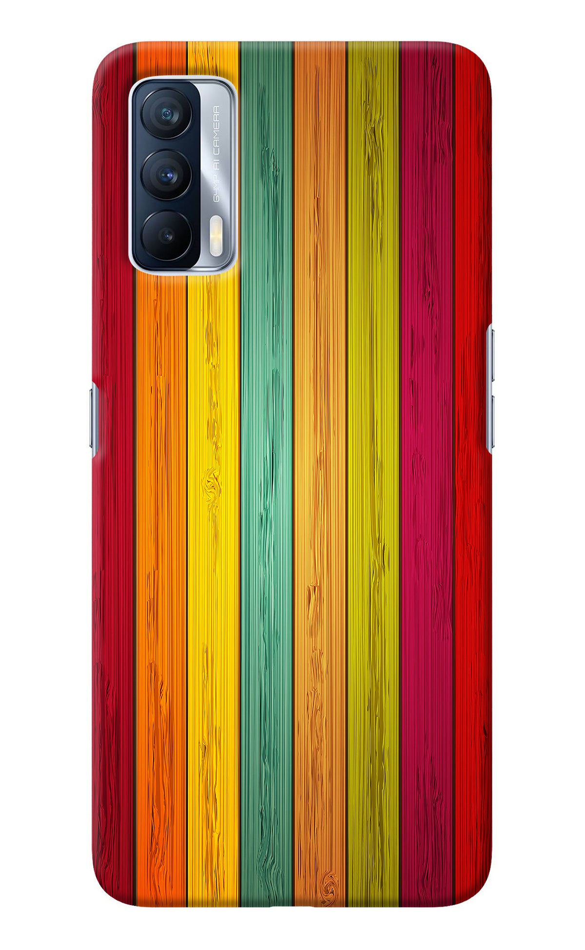 Multicolor Wooden Realme X7 Back Cover