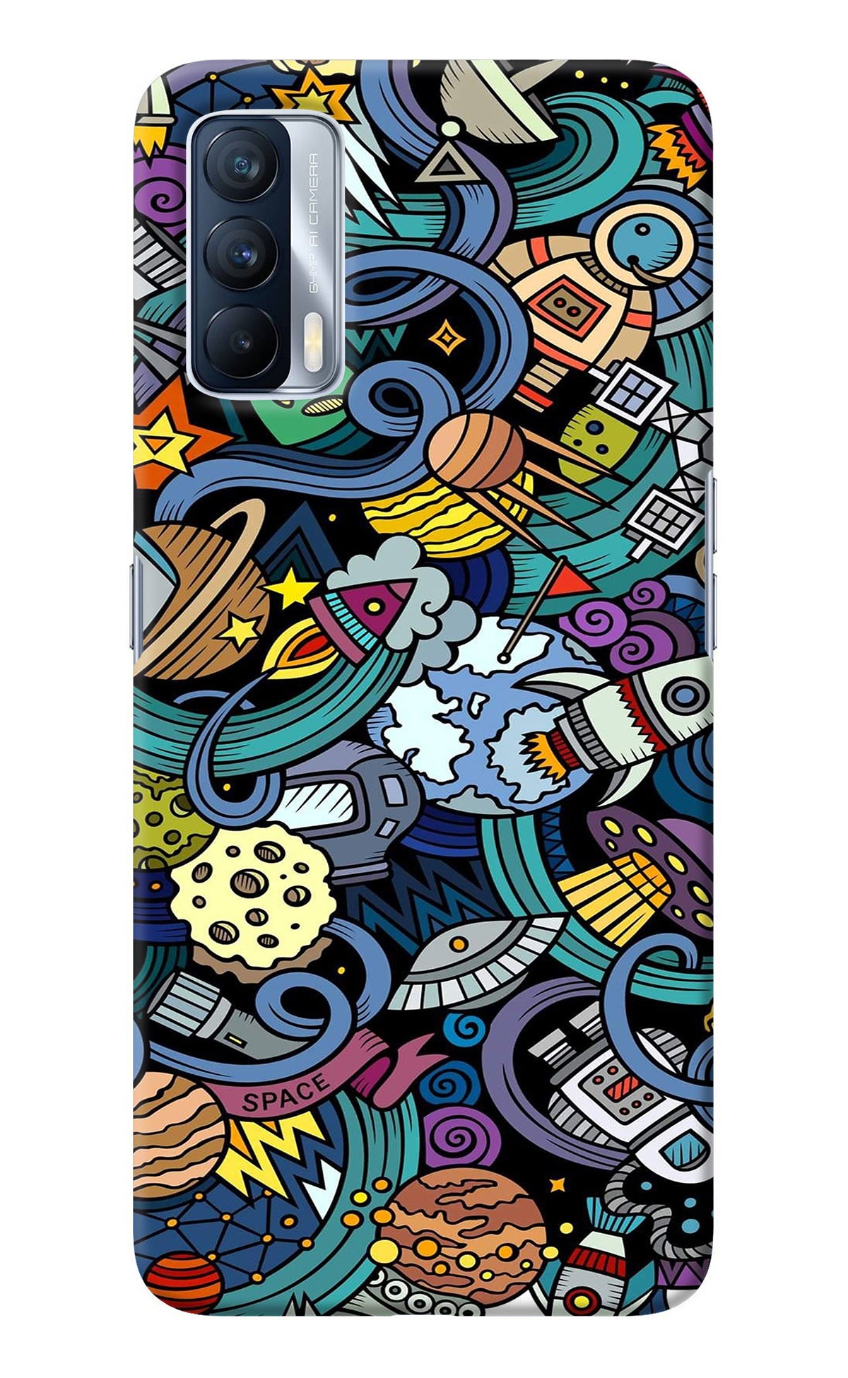 Space Abstract Realme X7 Back Cover