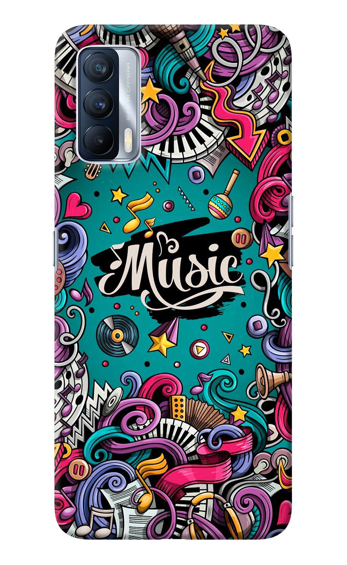 Music Graffiti Realme X7 Back Cover