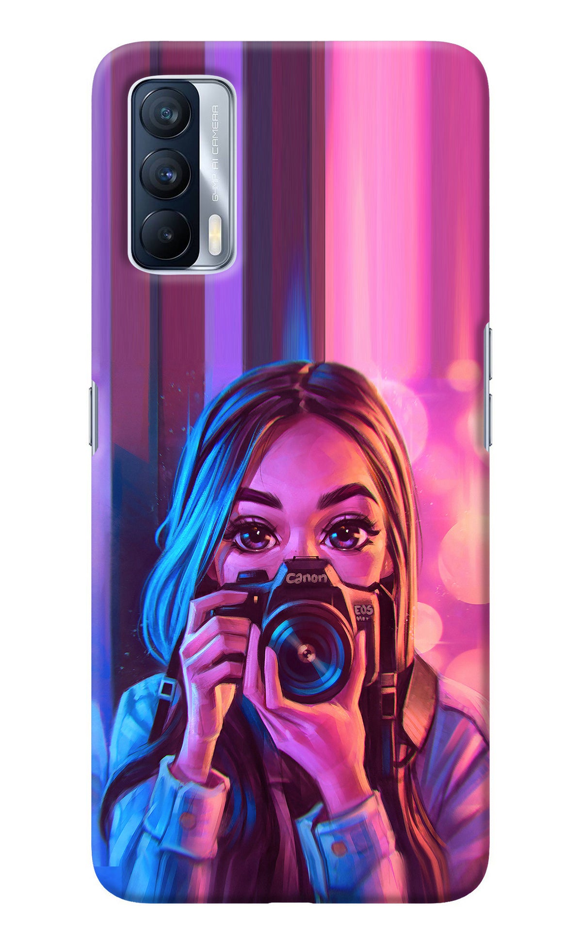 Girl Photographer Realme X7 Back Cover