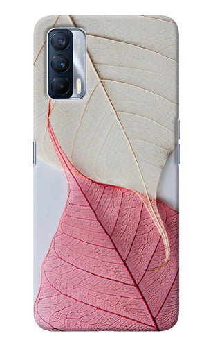 White Pink Leaf Realme X7 Back Cover