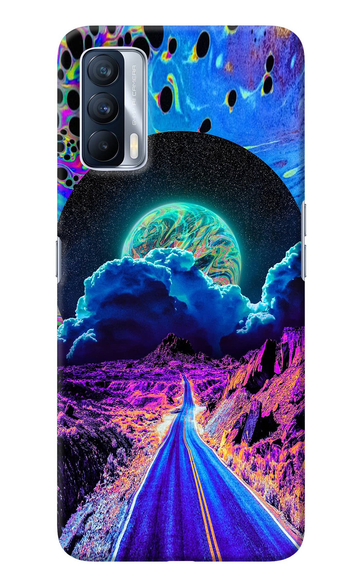 Psychedelic Painting Realme X7 Back Cover