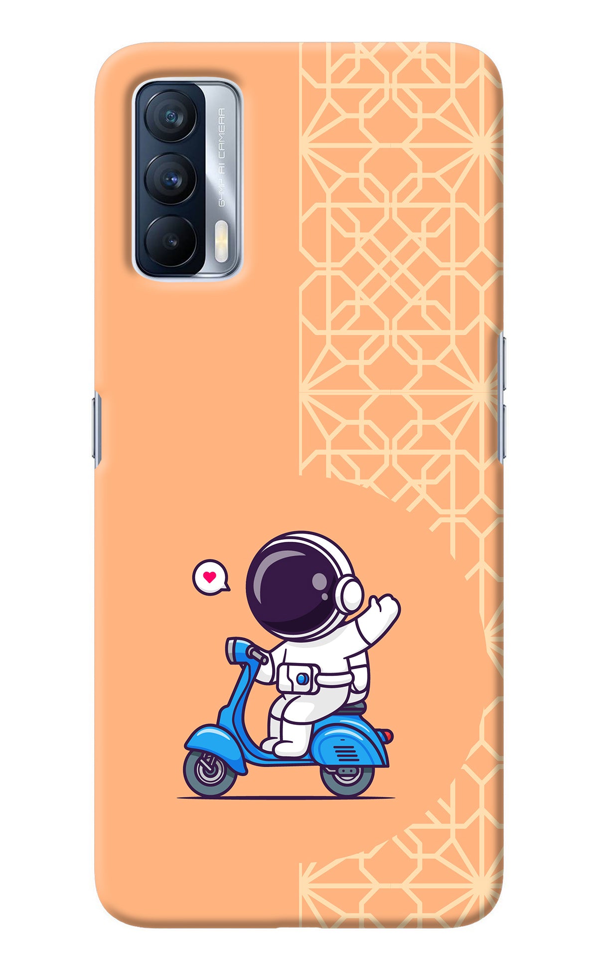 Cute Astronaut Riding Realme X7 Back Cover