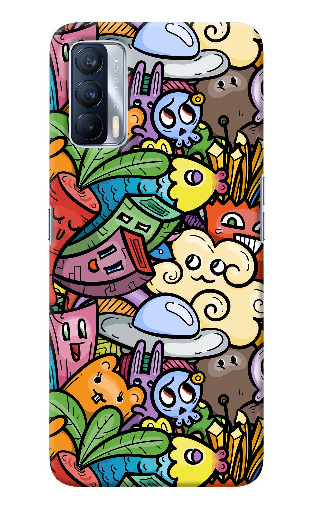 Veggie Doodle Realme X7 Back Cover