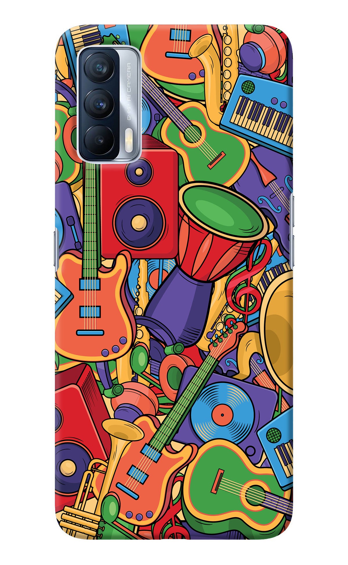 Music Instrument Doodle Realme X7 Back Cover