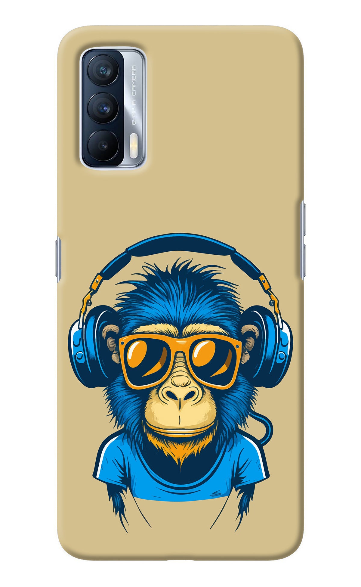 Monkey Headphone Realme X7 Back Cover