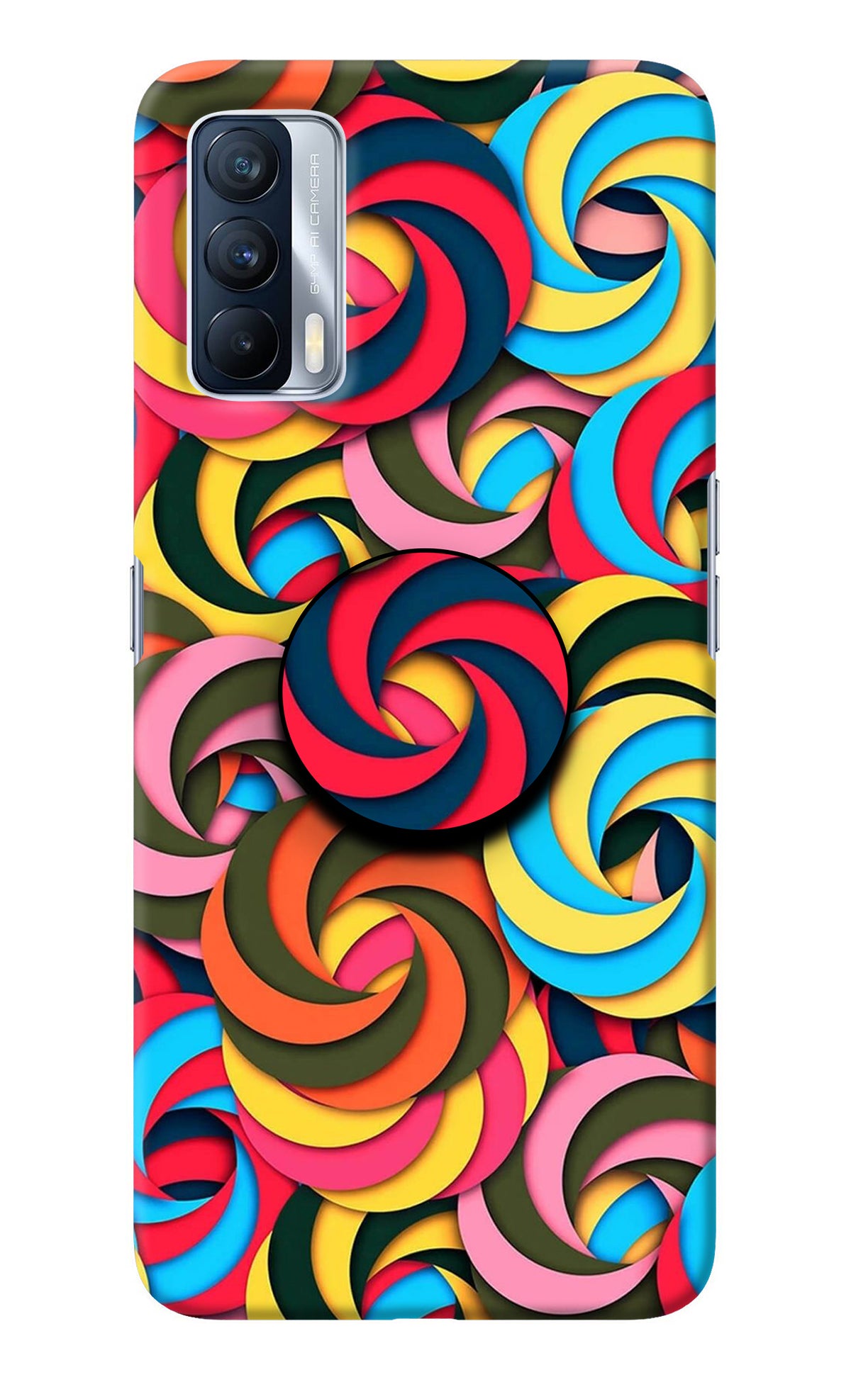 Spiral Pattern Realme X7 Pop Case