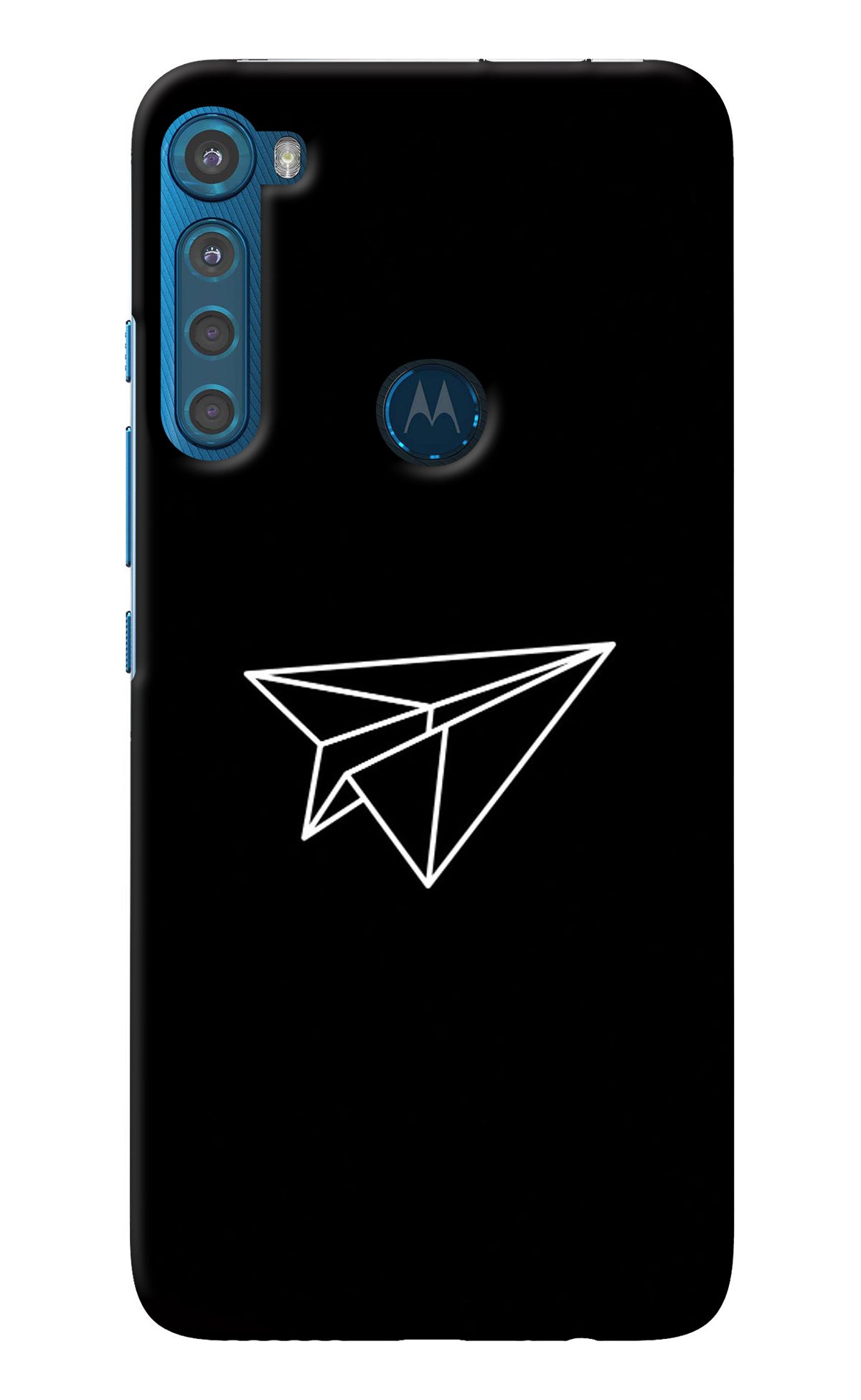 Paper Plane White Motorola One Fusion Plus Back Cover