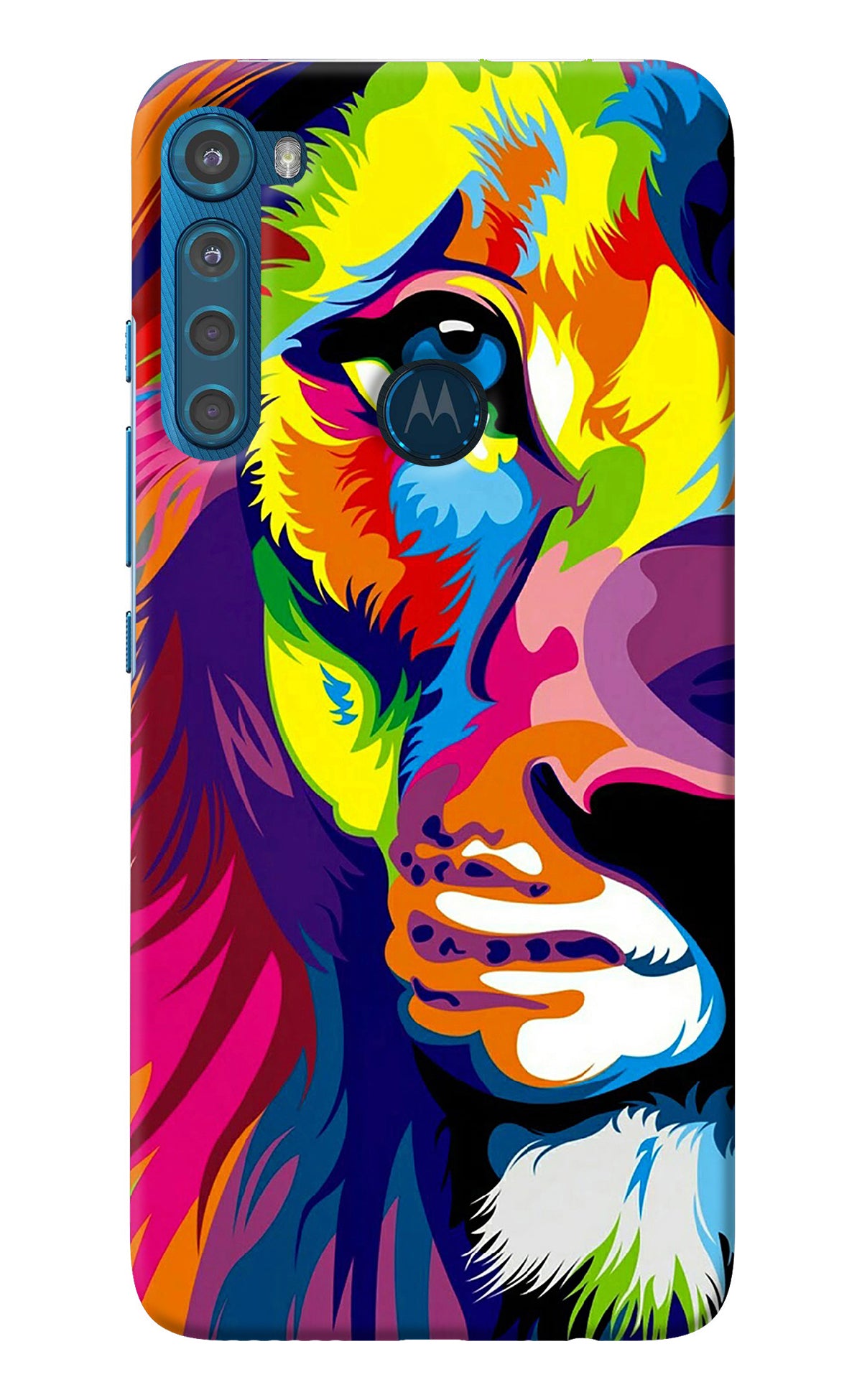 Lion Half Face Motorola One Fusion Plus Back Cover