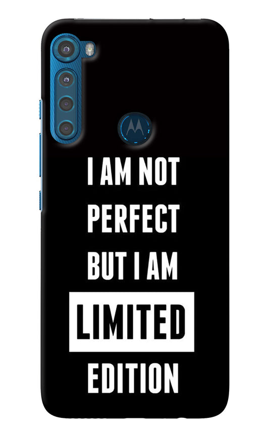 I Am Not Perfect But I Am Limited Edition Motorola One Fusion Plus Back Cover