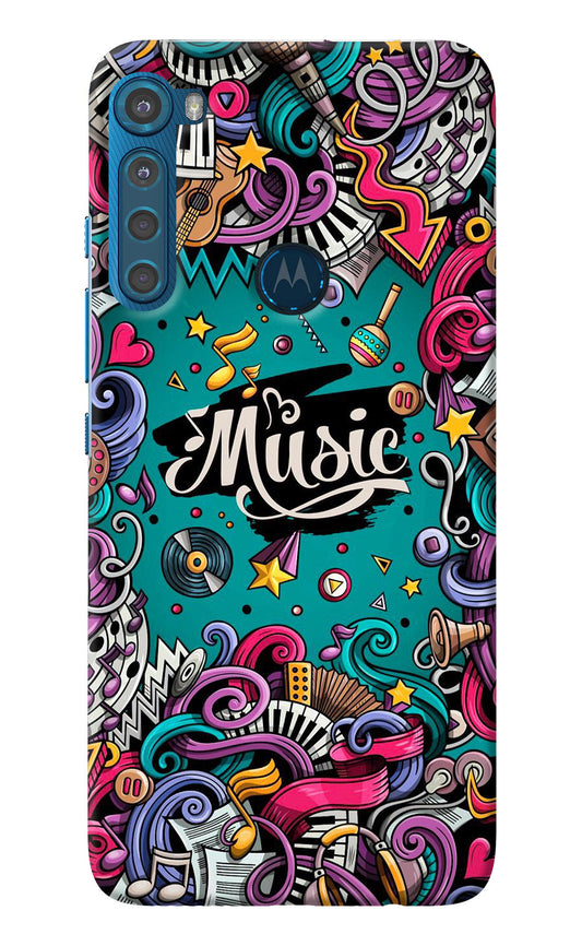 Music Graffiti Motorola One Fusion Plus Back Cover