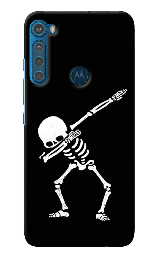 Dabbing Skeleton Art Motorola One Fusion Plus Back Cover