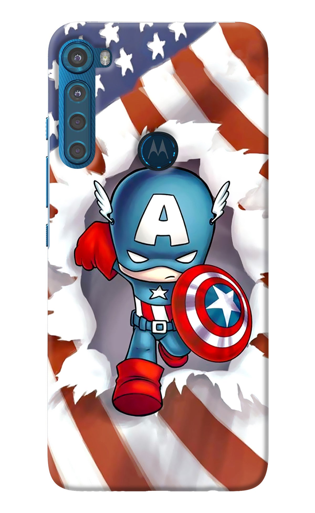 Captain America Motorola One Fusion Plus Back Cover