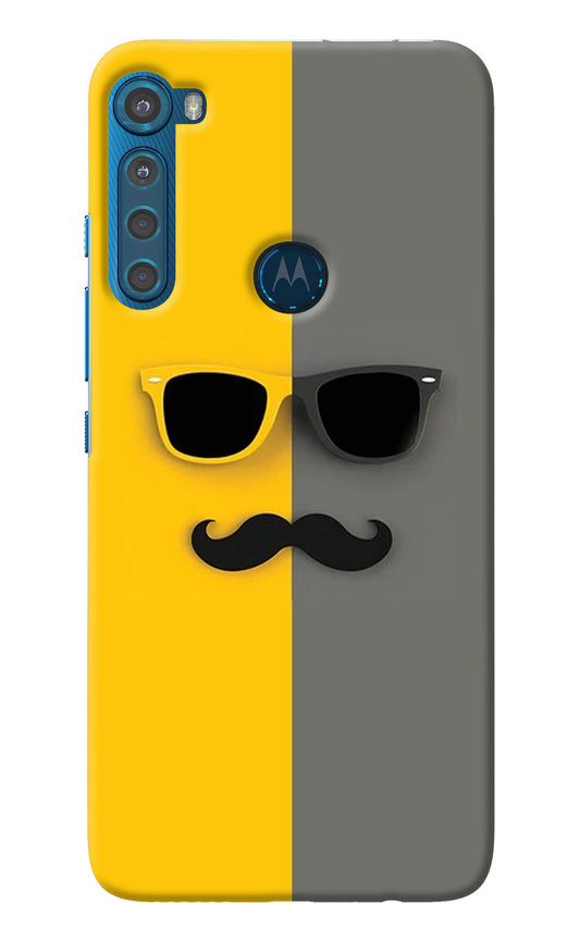 Sunglasses with Mustache Motorola One Fusion Plus Back Cover